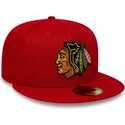 kepsar-platt-rod-justerad-59fifty-basic-fran-chicago-blackhawks-nhl-av-new-era