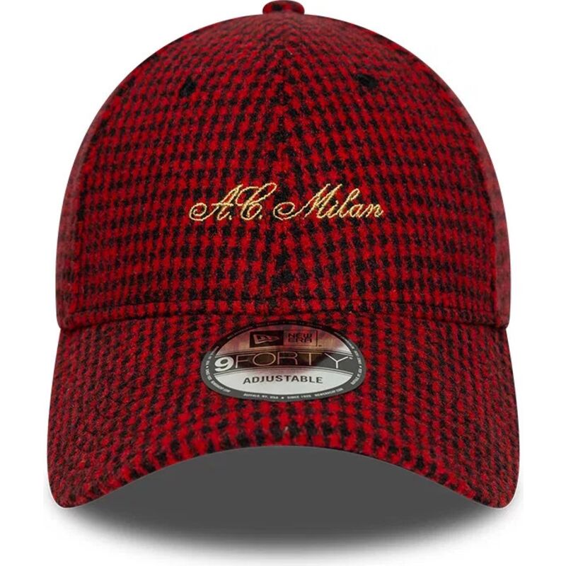 kepsar-bojd-rod-justerbart-band-9forty-houndstooth-fran-ac-milan-serie-a-av-new-era