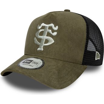 Kepsar böjd grön snapback E Frame Faux Suede från Stade Toulousain Top 14 av New Era