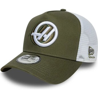 Kepsar böjd grön snapback A Frame Seasonal från Haas F1 Team Formula 1 av New Era