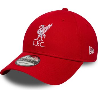 Kepsar böjd röd justerbart band 9FORTY Core från Liverpool Football Club Premier League av New Era