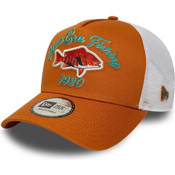 Kepsar böjd apelsin snapback A Frame Fishing av New Era