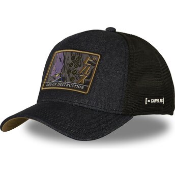 Kepsar böjd marinblå snapback DBS9 DES Beerus Dragon Ball av Capslab