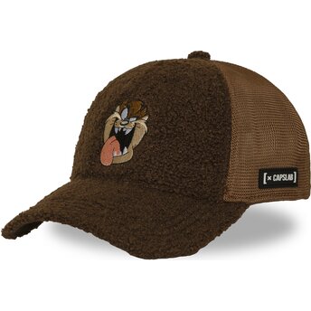 Kepsar böjd brun snapback Tasmanska djävulen Looney Tunes av Capslab