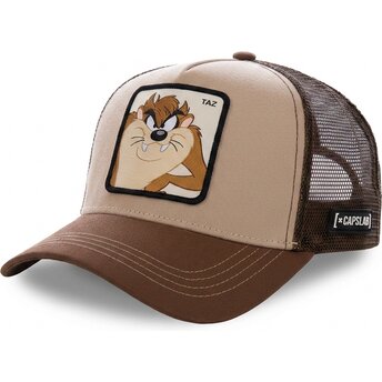 Kepsar böjd brun snapback Tasmanska djävulen Looney Tunes av Capslab