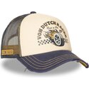 truckerkeps-beige-och-marinbla-crew32-fran-von-dutch