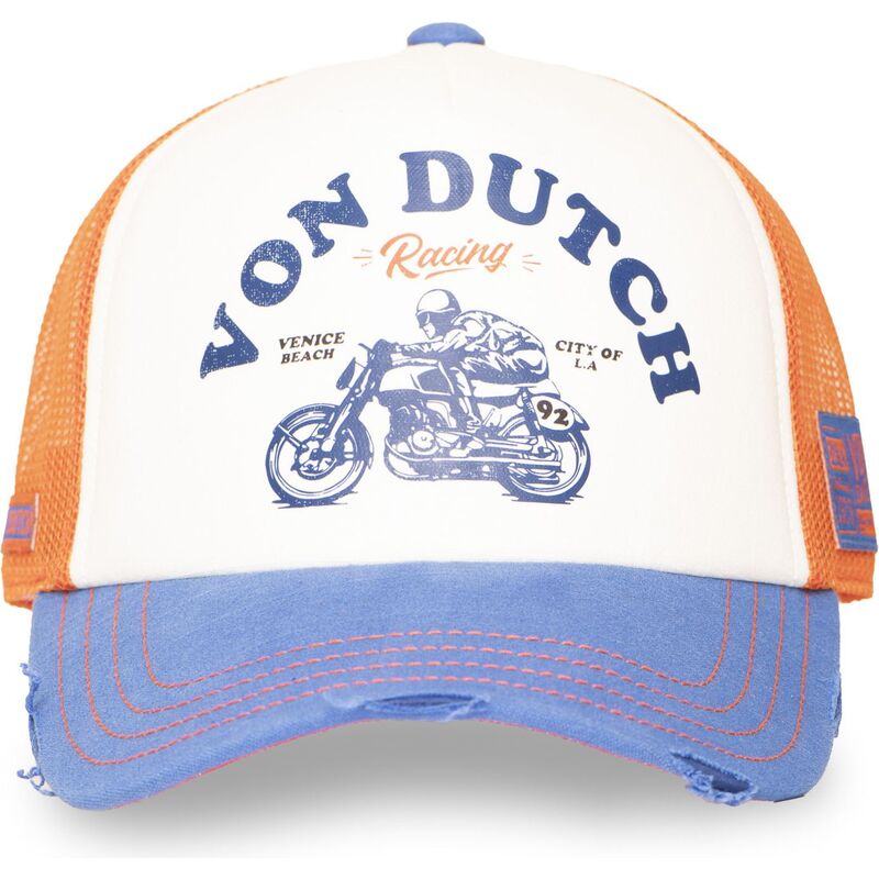 truckerkeps-orange-och-bla-crew34-fran-von-dutch