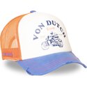 truckerkeps-orange-och-bla-crew34-fran-von-dutch