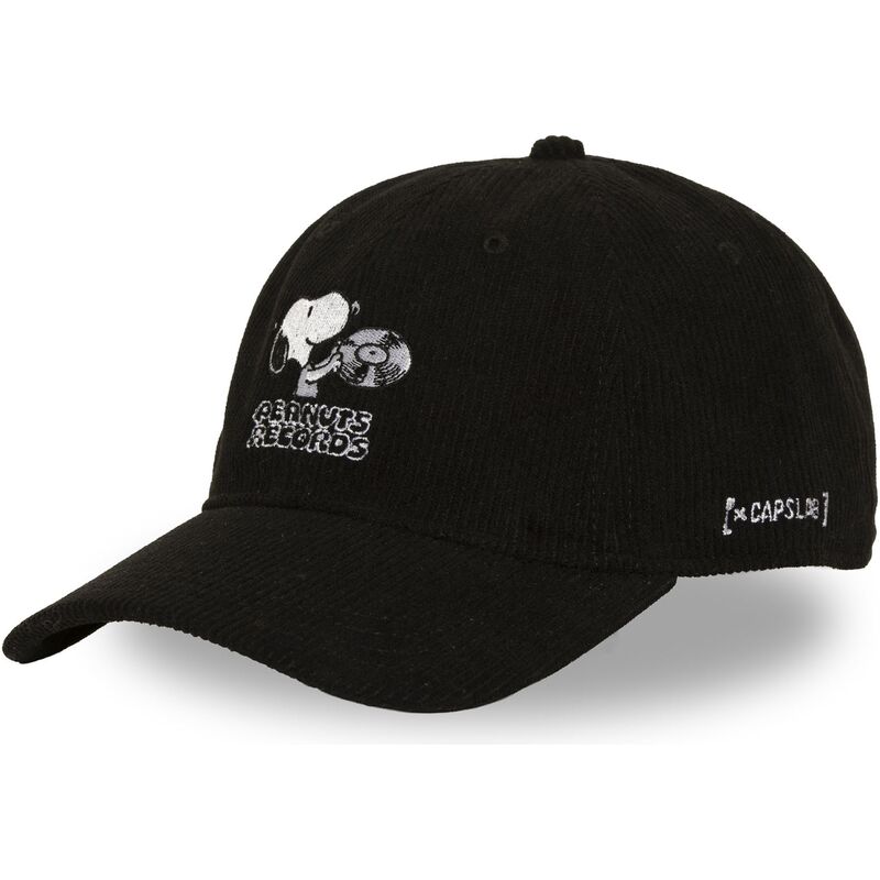 kepsar-bojd-svart-justerbart-band-pea8-rec-records-snoopy-jordnotter-av-capslab