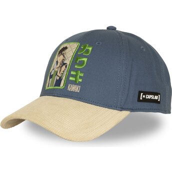 Kepsar böjd blå snapback BOR KAW Kawaki Uzumaki Boruto av Capslab