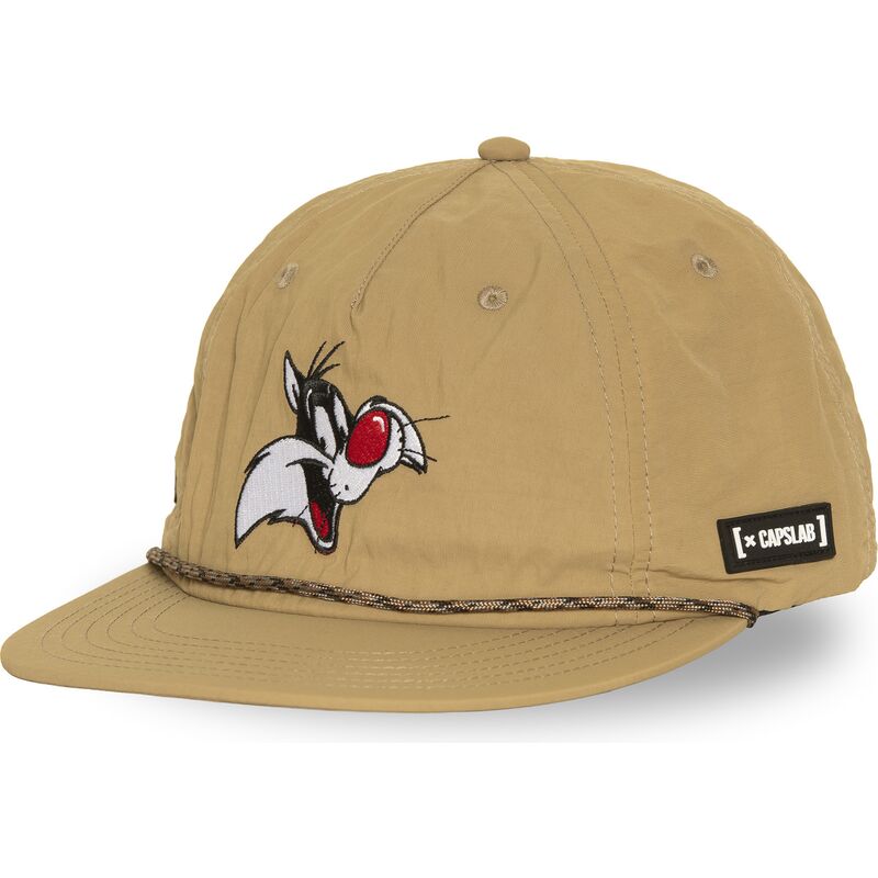 kepsar-platt-beige-snapback-loo13-goob-sylvester-looney-tunes-av-capslab