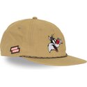 kepsar-platt-beige-snapback-loo13-goob-sylvester-looney-tunes-av-capslab