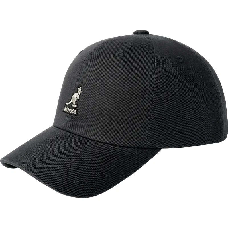 bojd-svart-justerbar-keps-washed-baseball-black-fran-kangol