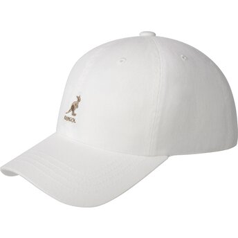 Kepsar böjd vit justerbart band Washed Baseball White av Kangol