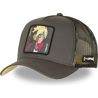 Kepsar böjd grå snapback Karma BOR KAR Boruto av Capslab