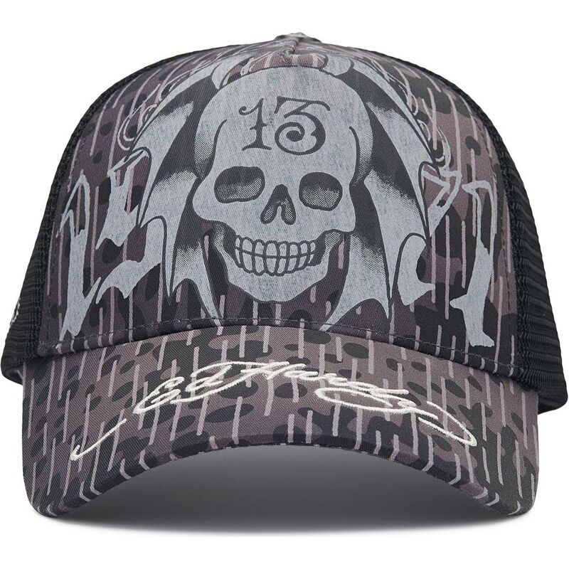 kepsar-bojd-svart-snapback-13-skull-av-ed-hardy