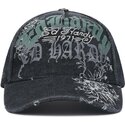 kepsar-bojd-svart-justerbart-band-distressed-floral-gothic-av-ed-hardy