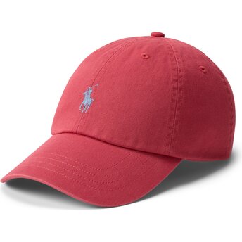 Kepsar böjd röd justerbart band Cotton Chino Classic Sport av Polo Ralph Lauren