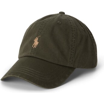 Kepsar böjd grön justerbart band Cotton Chino Classic Sport av Polo Ralph Lauren