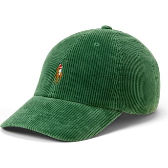 Kepsar böjd grön justerbart band Corduroy av Polo Ralph Lauren