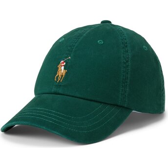 Kepsar böjd grön justerbart band Classic Sport College Green av Polo Ralph Lauren