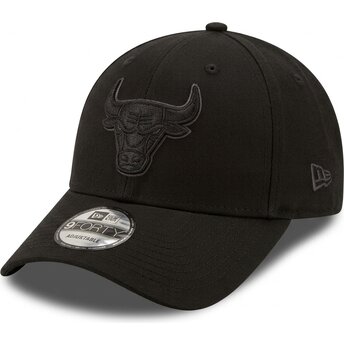 Kepsar böjd svart justerbart band 9FORTY Team Outline från Chicago Bulls NBA av New Era