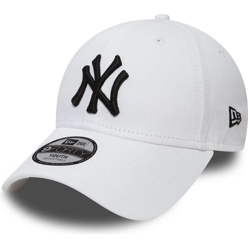 vit-justerbar-kurvad-keps-for-barn-9forty-league-essential-fran-new-york-yankees-mlb-av-new-era