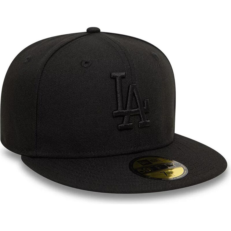 svart-platt-keps-med-svart-logo-59fifty-league-essential-fran-los-angeles-dodgers-mlb-av-new-era