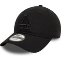 svart-bojd-justerbar-keps-med-svart-logotyp-9twenty-league-essential-fran-los-angeles-dodgers-mlb-av-new-era