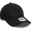 svart-bojd-justerbar-keps-med-svart-logotyp-9twenty-league-essential-fran-los-angeles-dodgers-mlb-av-new-era