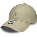 kepsar-bojd-beige-justerbart-band-9twenty-washed-pu-fran-los-angeles-dodgers-mlb-av-new-era