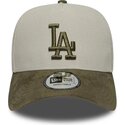 kepsar-bojd-gron-snapback-9forty-e-frame-suede-visor-fran-los-angeles-dodgers-mlb-av-new-era