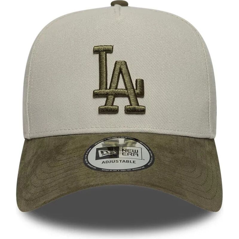kepsar-bojd-gron-snapback-9forty-e-frame-suede-visor-fran-los-angeles-dodgers-mlb-av-new-era