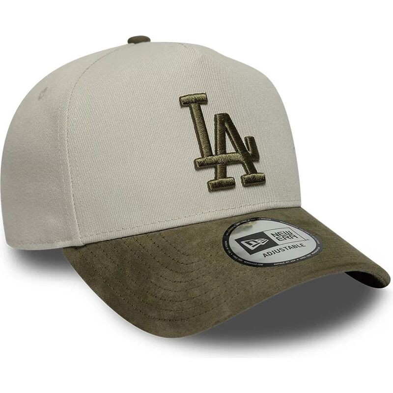 kepsar-bojd-gron-snapback-9forty-e-frame-suede-visor-fran-los-angeles-dodgers-mlb-av-new-era