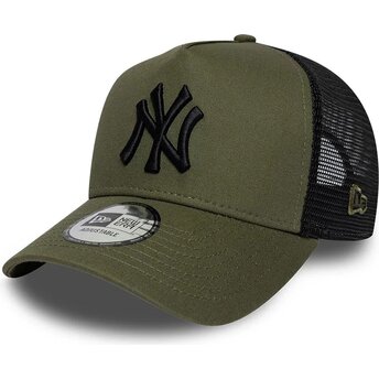 Kepsar böjd grön snapback A Frame League Essential från New York Yankees MLB av New Era