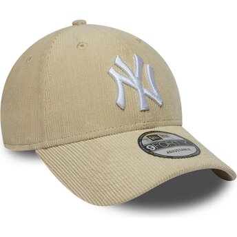 Kepsar böjd beige snapback 9FORTY Entry Cord från New York Yankees MLB av New Era