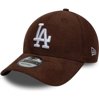 Kepsar böjd brun snapback 9FORTY Entry Cord från Los Angeles Dodgers MLB av New Era