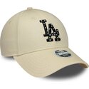 kepsar-bojd-beige-justerbart-band-9forty-infill-fran-los-angeles-dodgers-mlb-av-new-era
