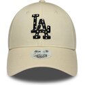 kepsar-bojd-beige-justerbart-band-9forty-infill-fran-los-angeles-dodgers-mlb-av-new-era