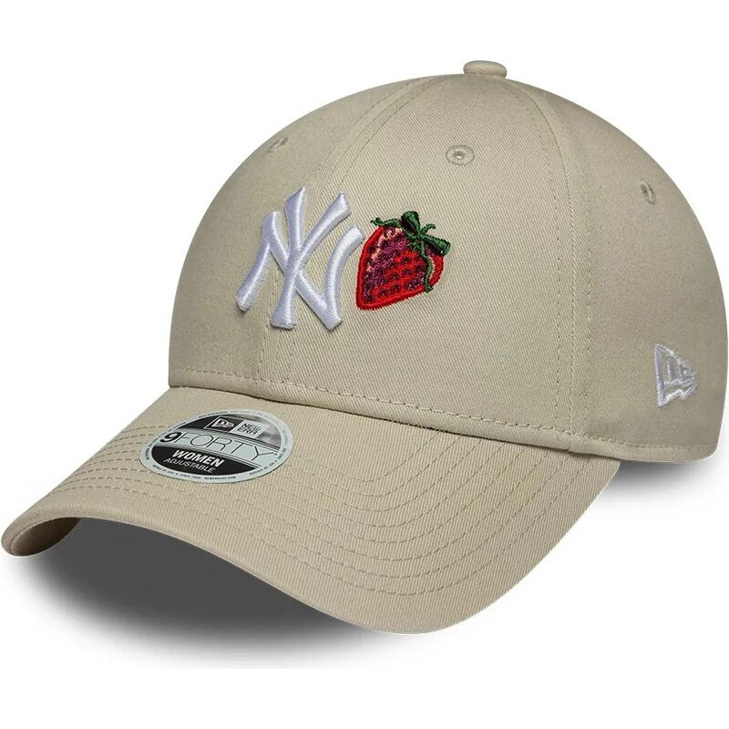 kepsar-bojd-beige-justerbart-band-9forty-fruit-icon-strawberry-fran-new-york-yankees-mlb-av-new-era