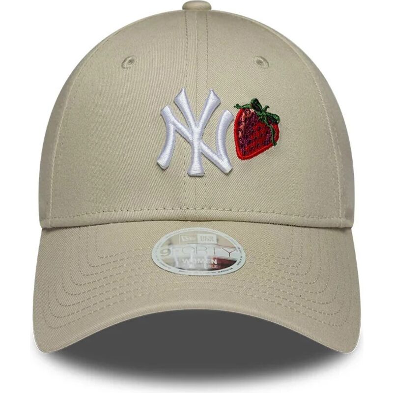 kepsar-bojd-beige-justerbart-band-9forty-fruit-icon-strawberry-fran-new-york-yankees-mlb-av-new-era