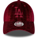 kepsar-bojd-rod-justerbart-band-9forty-velour-fran-los-angeles-dodgers-mlb-av-new-era