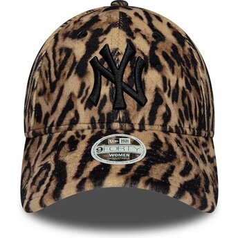 Kepsar böjd leopard justerbart band 9FORTY Ocelot Print från New York Yankees MLB av New Era