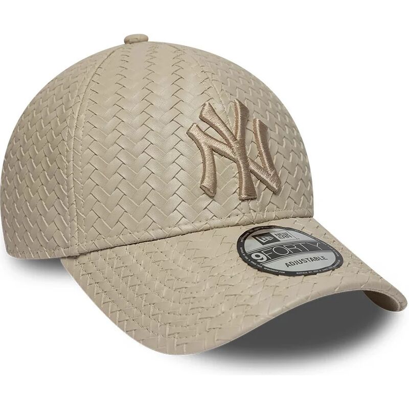 kepsar-bojd-beige-justerbart-band-9forty-pu-weave-fran-new-york-yankees-mlb-av-new-era
