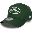 kepsar-bojd-gron-snapback-9forty-e-frame-rubber-fran-california-los-angeles-av-new-era