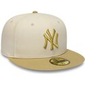 kepsar-platt-beige-justerad-59fifty-league-essential-fran-new-york-yankees-mlb-av-new-era