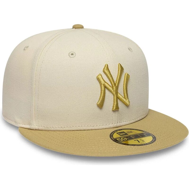 kepsar-platt-beige-justerad-59fifty-league-essential-fran-new-york-yankees-mlb-av-new-era