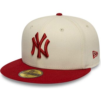 Kepsar platt beige justerad 59FIFTY League Essential från New York Yankees MLB av New Era