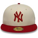 kepsar-platt-beige-justerad-59fifty-league-essential-fran-new-york-yankees-mlb-av-new-era
