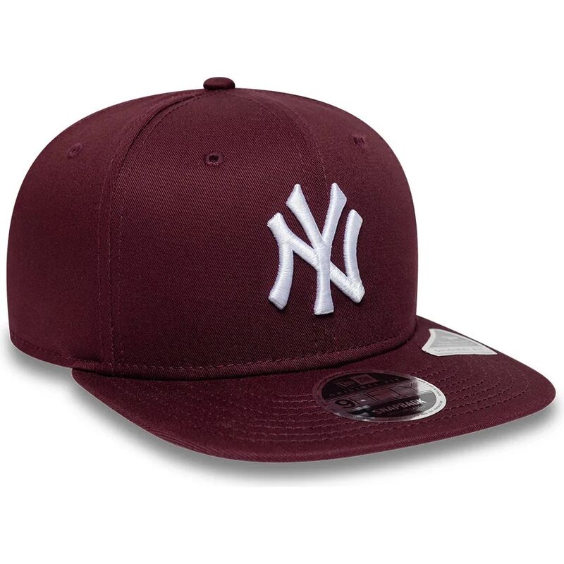 kepsar-platt-rod-snapback-9fifty-original-fit-league-essential-fran-new-york-yankees-mlb-av-new-era